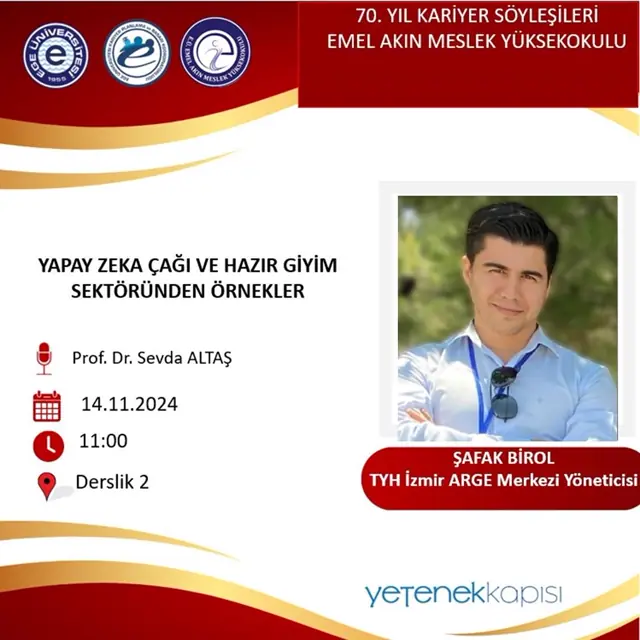 Career Talks — Ege University Emel Akın Vocational Training School